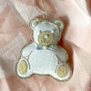 Handmade Teddy Bear Irish Linen Christening Ornament