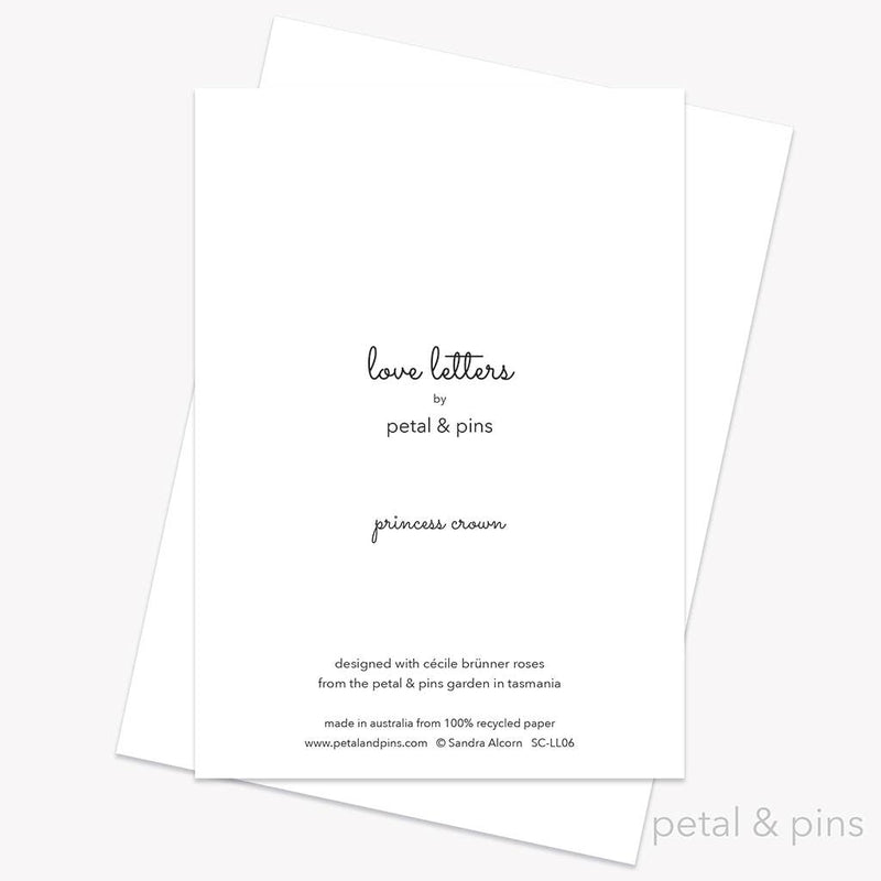Petal & Pins Princess Crown Floral Greeting Card