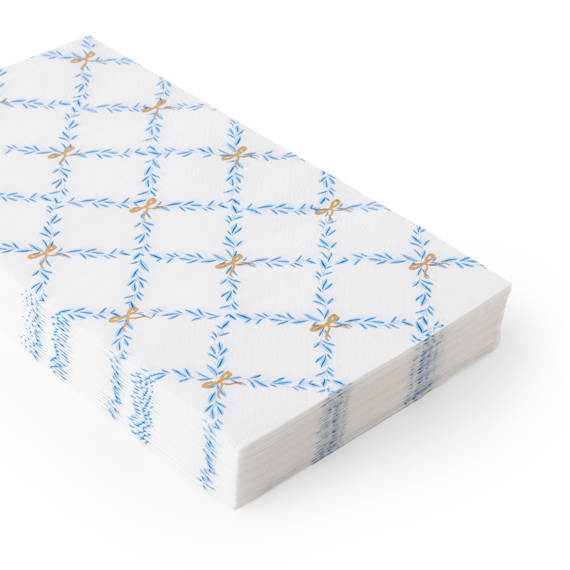 Bonjour Fête Sky Blue Trelliss Paper Guest Towels