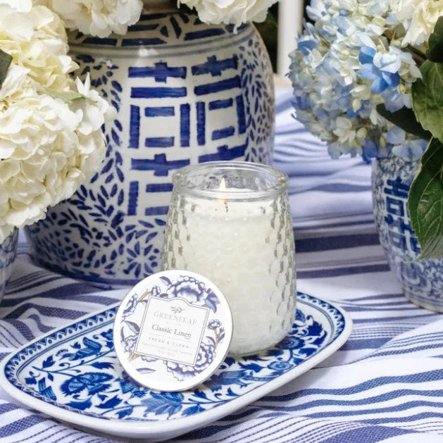 Classic Linen Large Signature Candle | Putti Fine Furnishings