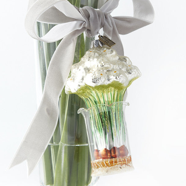 Paperwhites in Vase Glass Ornament