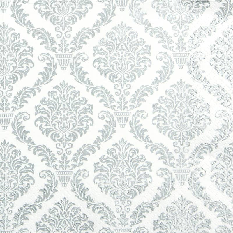 Elegant Silver Paper Lunch Napkins