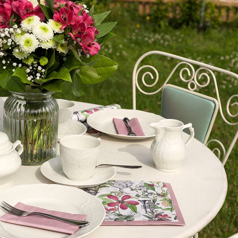 Pearl Effect Antique Rose Dinner Napkins