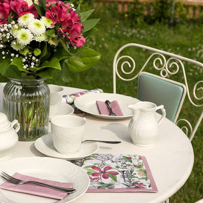 Pearl Effect Antique Rose Dinner Napkins