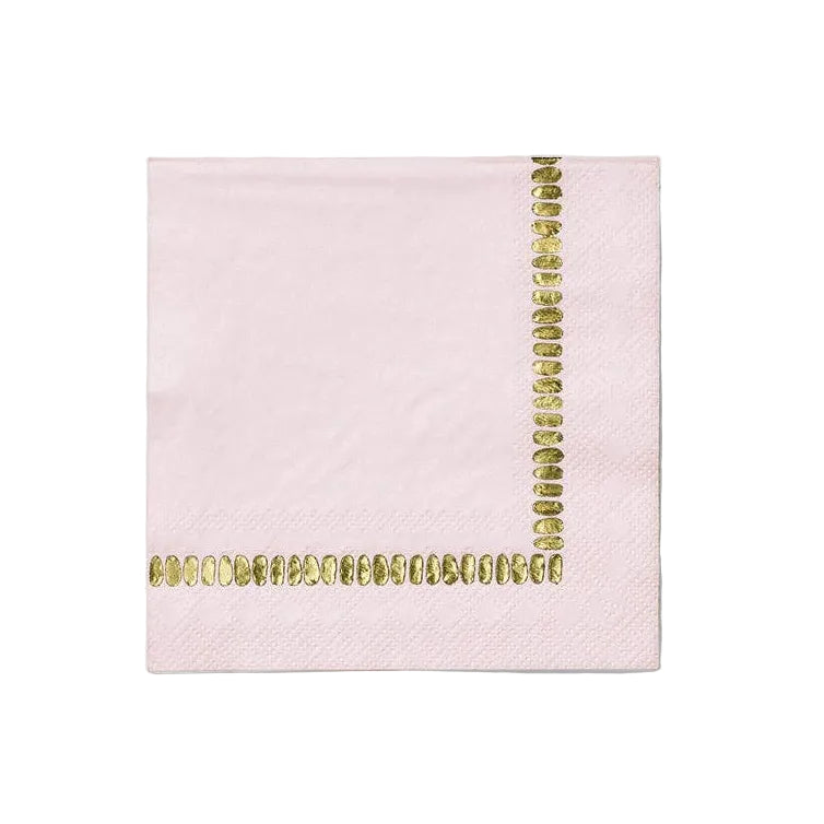 Pale Pink Brushstroke Cocktail Napkins