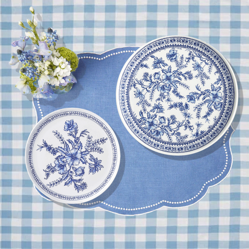 Bamboo Blue Toile Small Plates (Pack of 4)