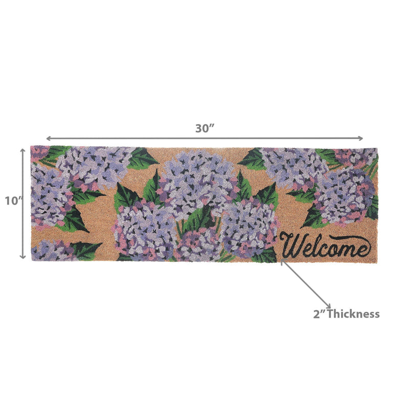 Hyrangea "Welcome" Coir Doormat