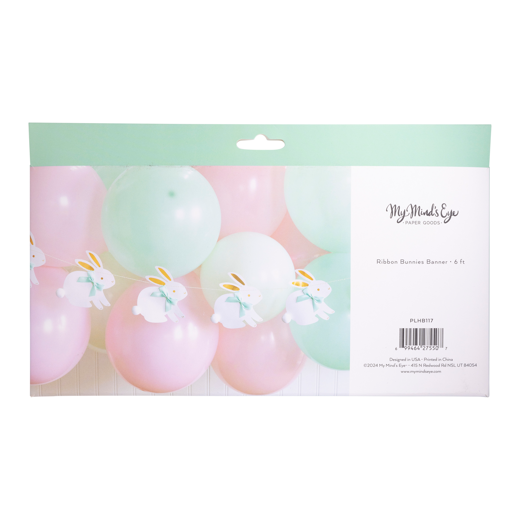 Bunnies with Ribbon Bows Banner