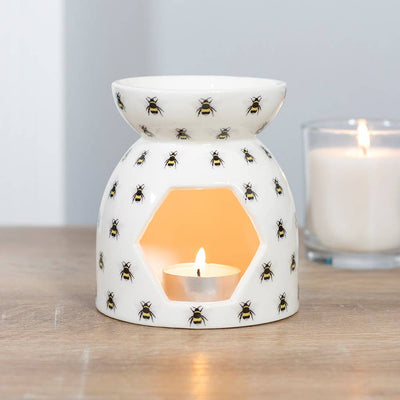 All Over Bee Print Oil Burner and Wax Warmer