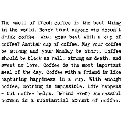 Coffee-holic Card For Coffee Drinkers