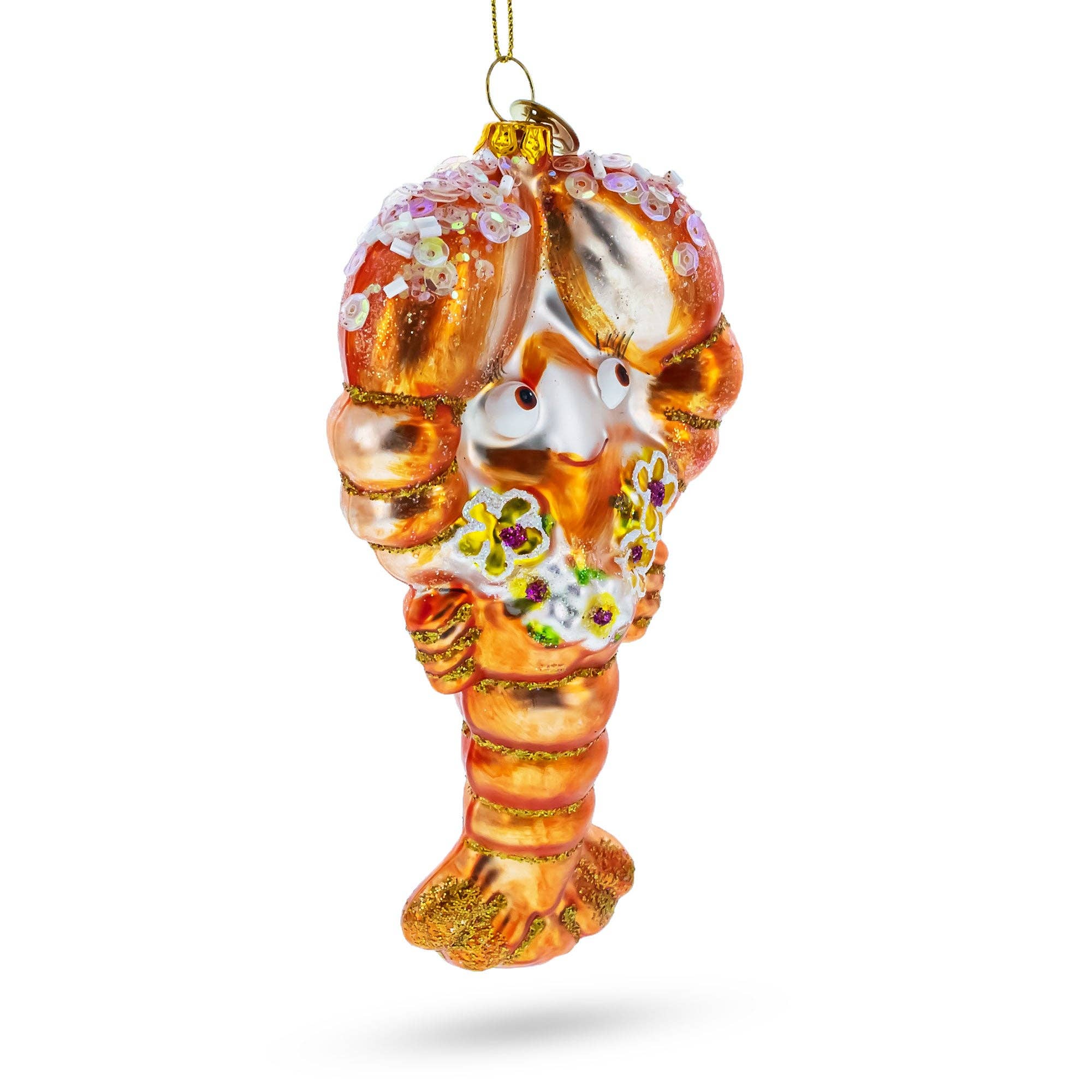 BestPysanky - Lobster with Beads Glass Ornament