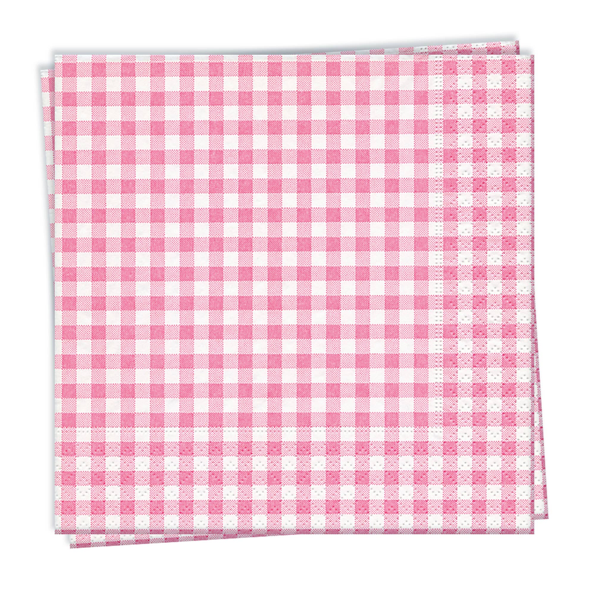 Pink Gingham Cocktail Napkin - Putti Fine Furnishings