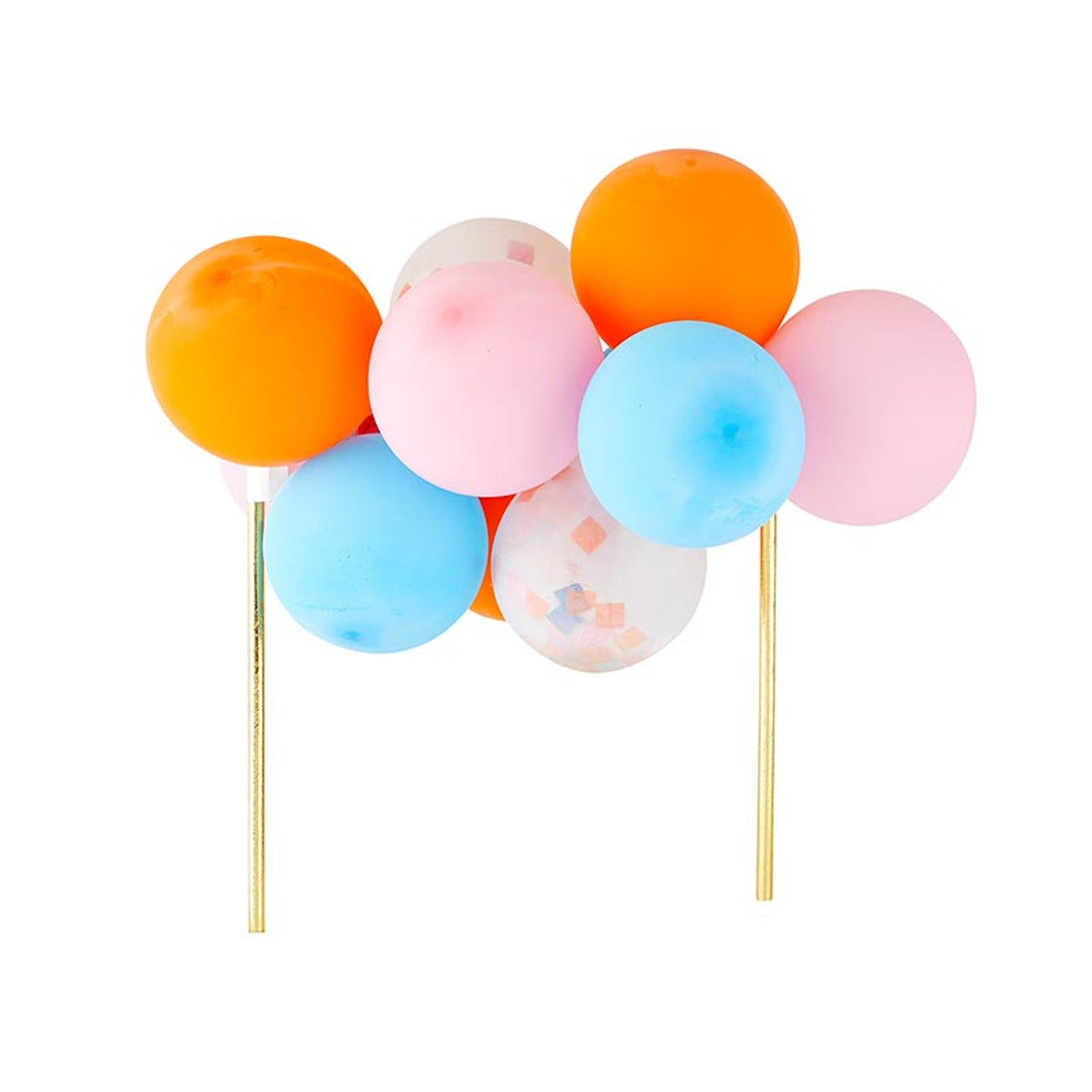 Balloon Cake Topper - Orange Blue Pink
