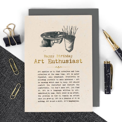 Foiled Birthday Card For Artists