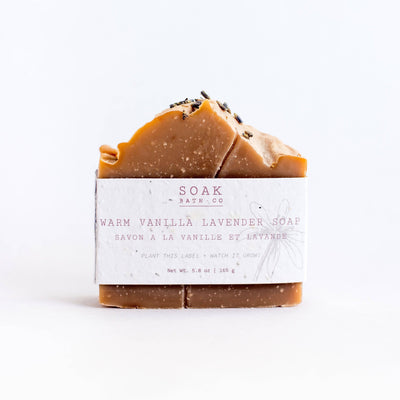 Soak Bath Co. Warm Vanilla Lavender Soap Bar