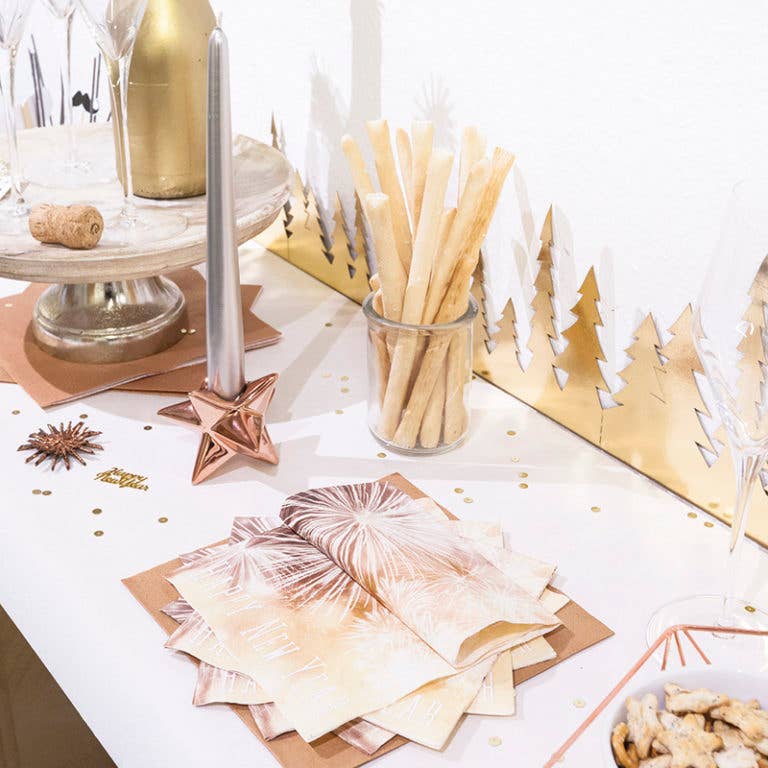 Happy New Year Fireworks Lunch Napkins