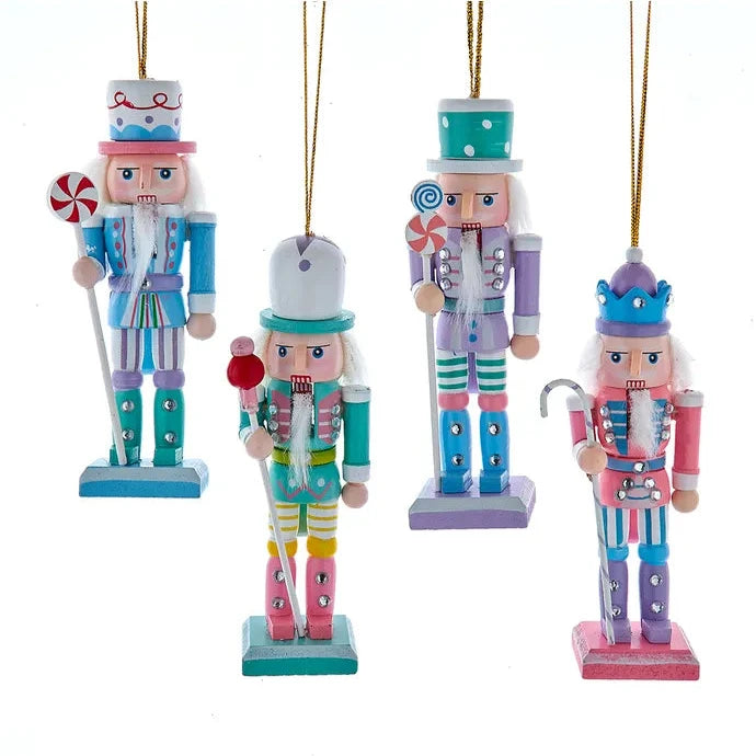 Pastel Wooden Nutcracker Ornament | Putti Christmas Decorations