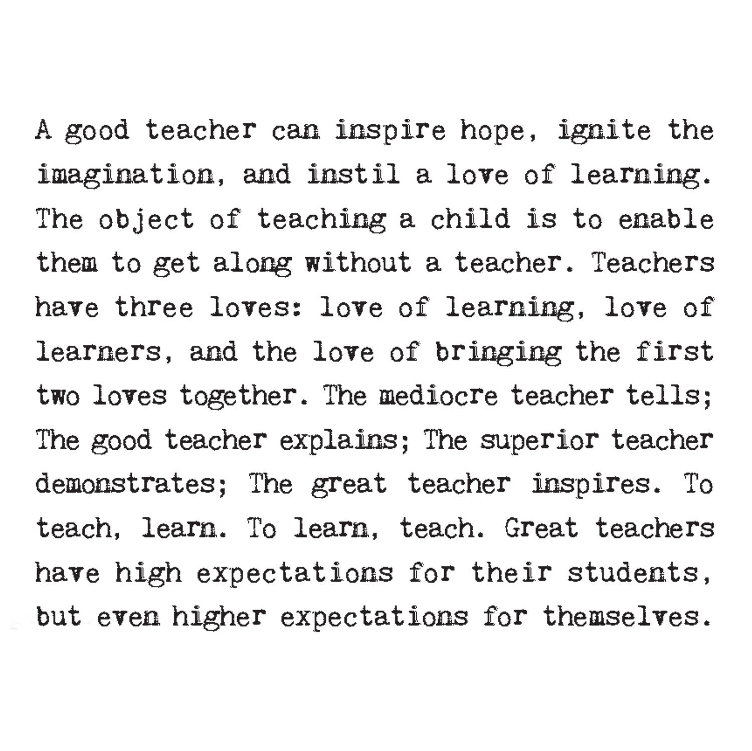 Teacher Quotes Card