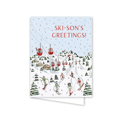 Snowglobe Ski Boxed Christmas Cards