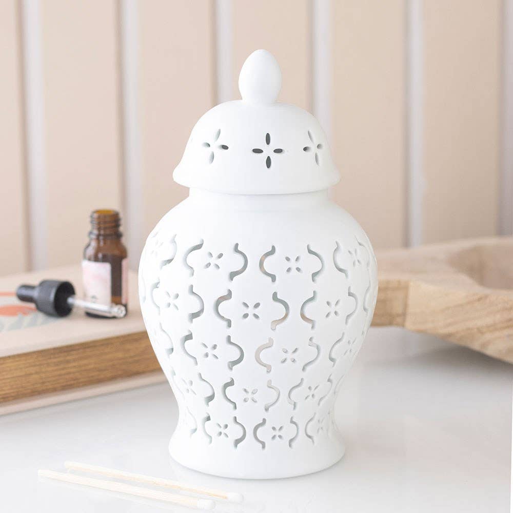 Moroccan Lantern Cut Out Oil Burner and Wax Warmer