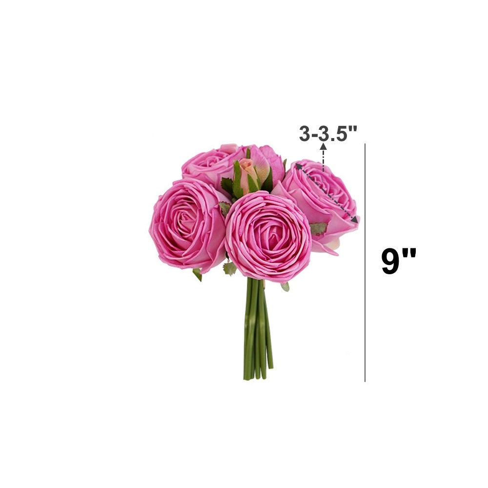 Real Touch Rose Bouquet - Begonia Pink | Putti Fine Furnishings