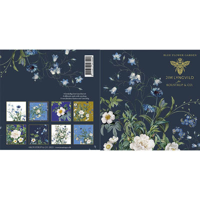 Blue Flower Garden Square Note Cards