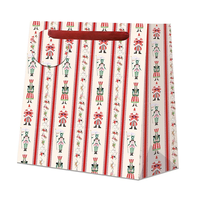 Nutcracker Stripe Christmas Gift Bag
