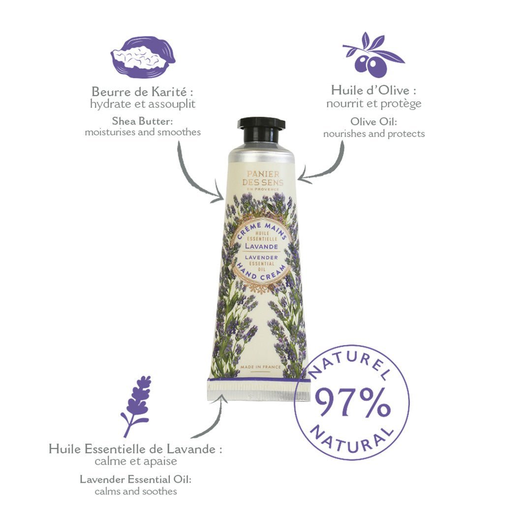 Panier des Sens Hand care gift set - Verbena, Rose, Lavender 3 x