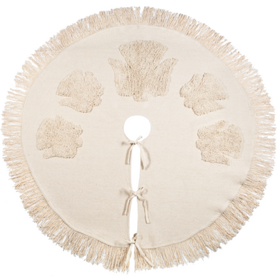 Natural Cotton Tufted Angel Tree Skirt