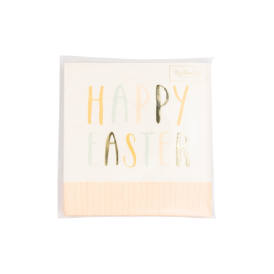 "Happy Easter" Beverage Napkin
