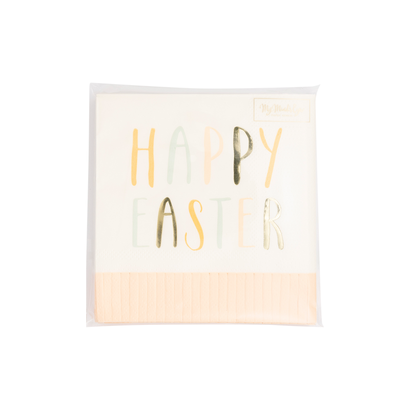 "Happy Easter" Beverage Napkin