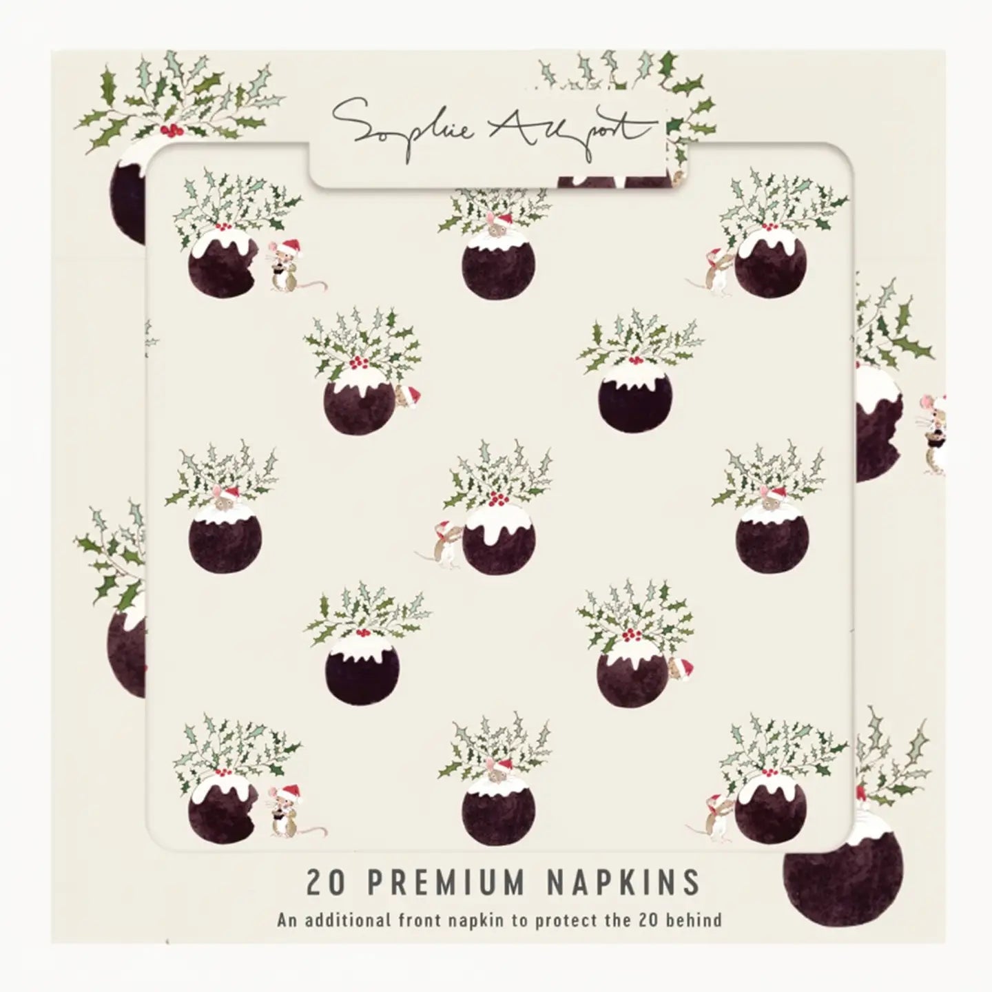 Christmas Puddings Christmas Napkins