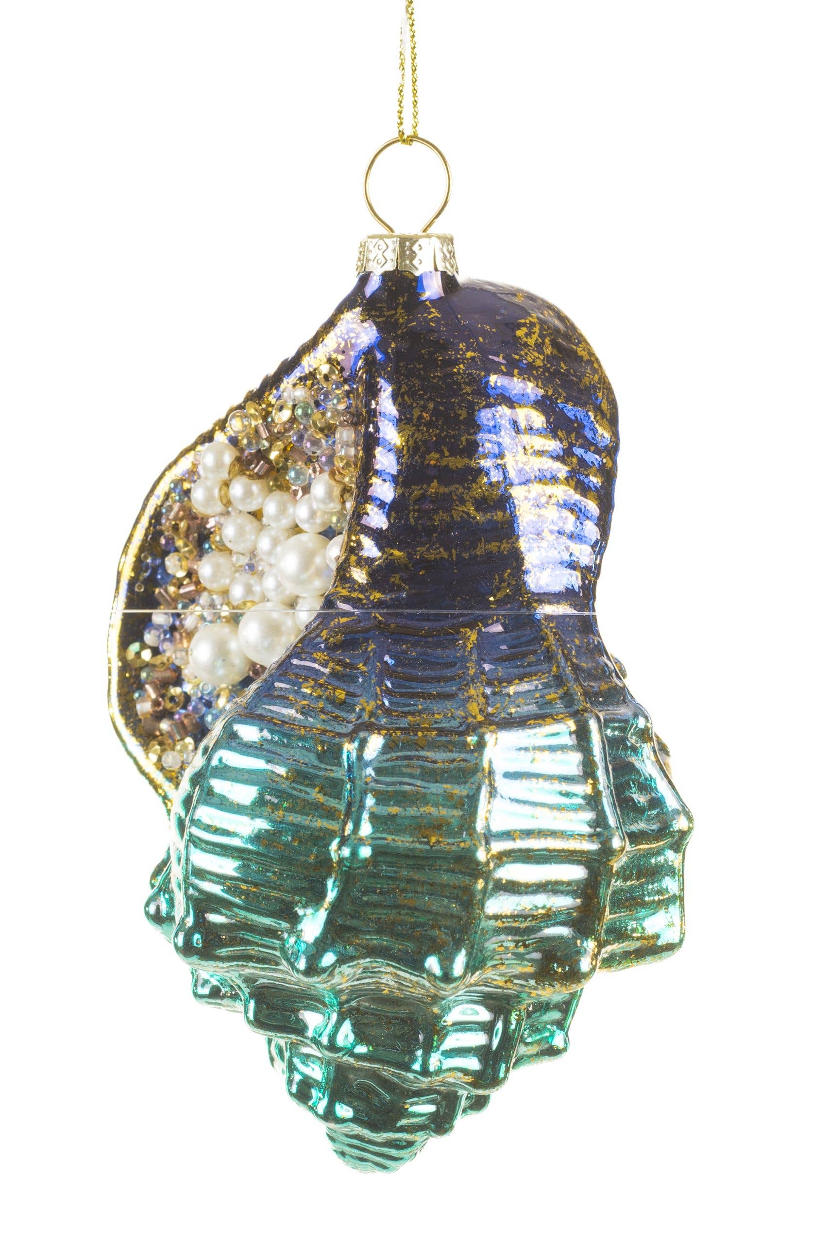 Blue Conch Shell Ornament