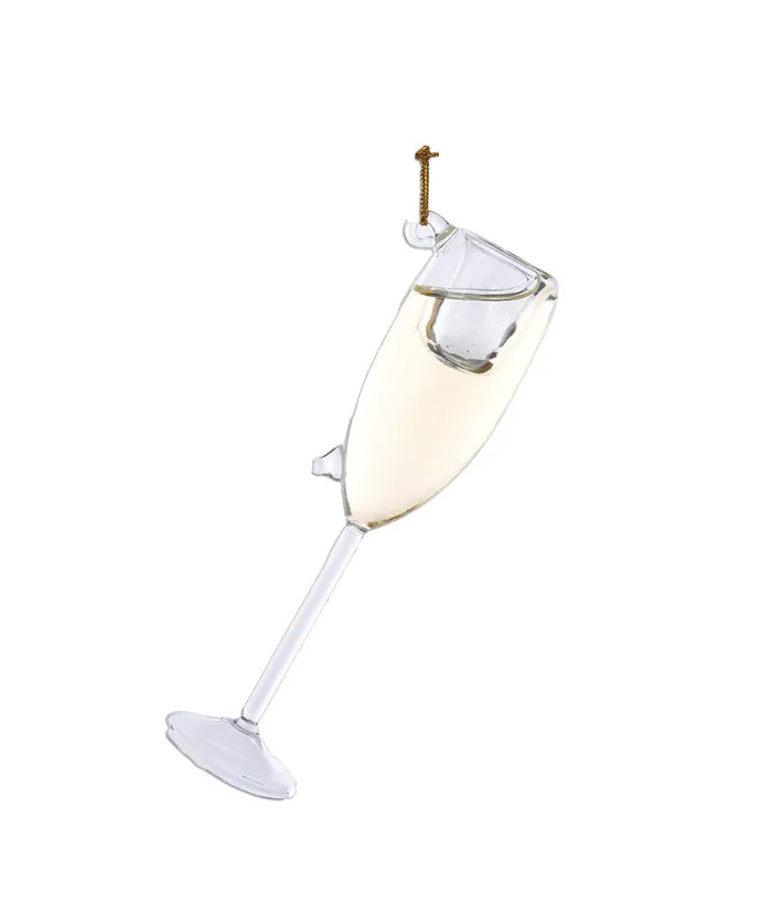 Kurt Adler Blown Glass Champagne Flute