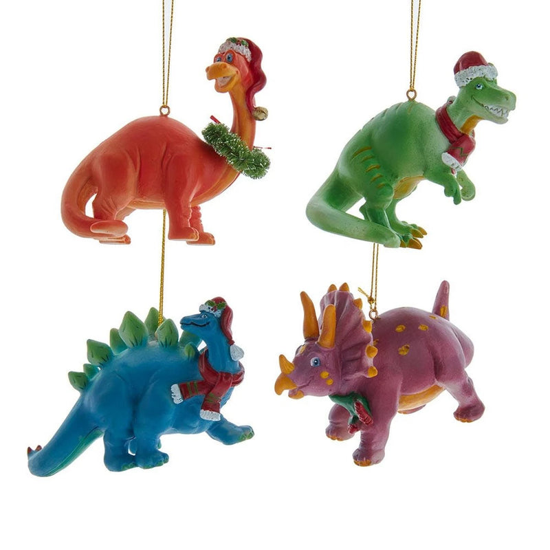 Kurt Adler Resin Dinosaur Ornaments