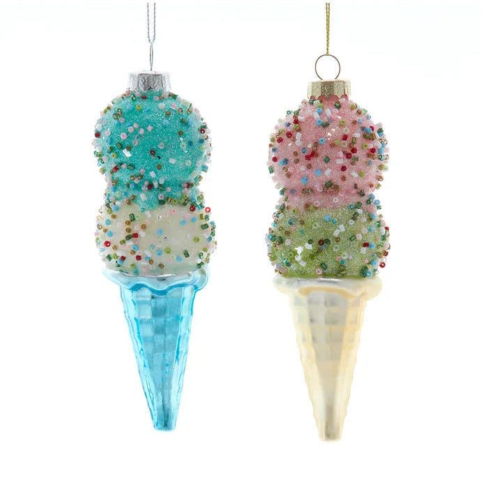 Beaded Ice Cream Glass Ornament | Putti Christmas Decorations