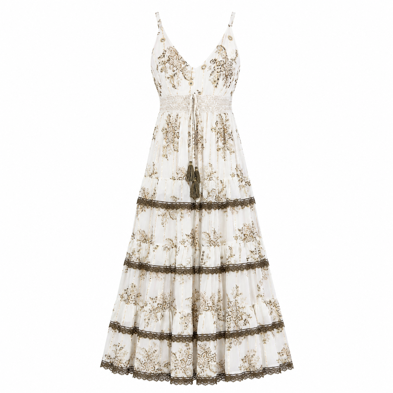 Floreale Maxi Dress - Taupe