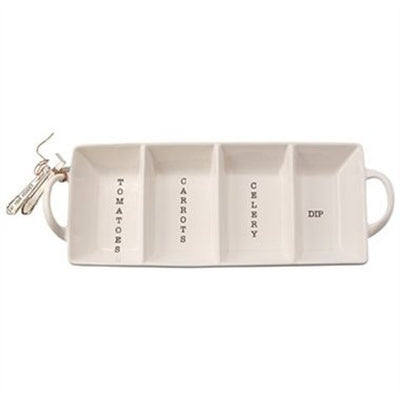 Mud Pie Circa Crudité Section Dish