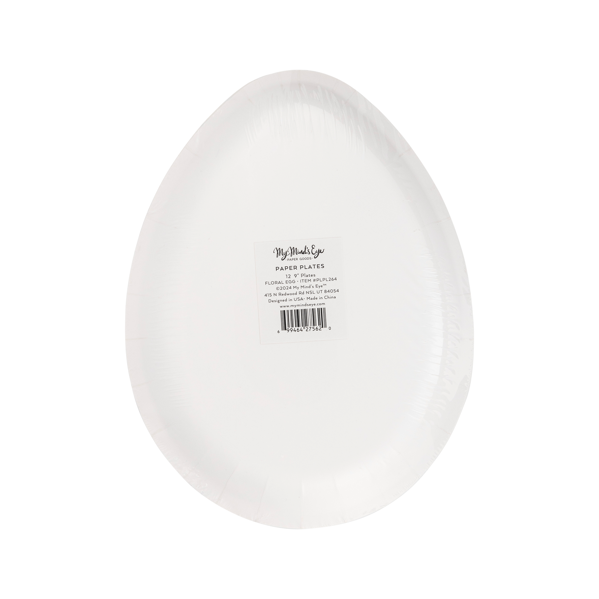 Floral Egg Shaped Paper Plate