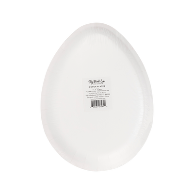 Floral Egg Shaped Paper Plate
