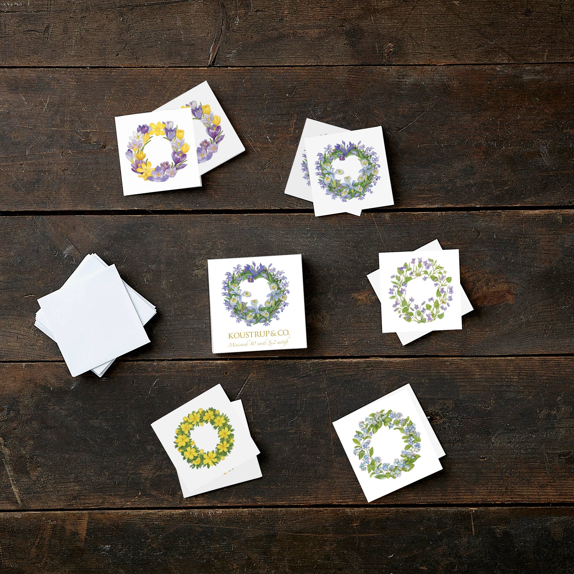 Spring Wreaths Mini Note Cards