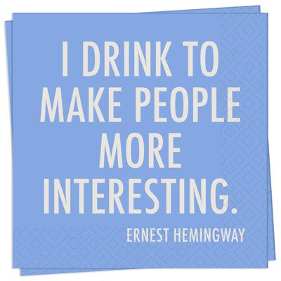 "More Interesting" Cocktail Napkin