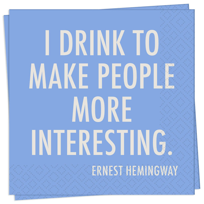 "More Interesting" Cocktail Napkin