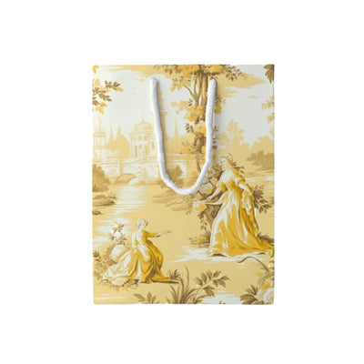 French Toile Gift Bag - Yellow