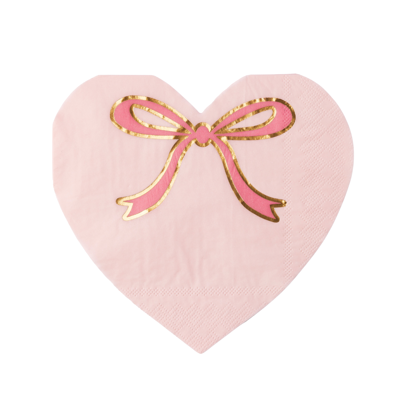 Bonjour Fête Pink Bow Napkin - Large