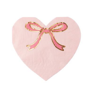 Bonjour Fête Pink Bow Napkin - Large
