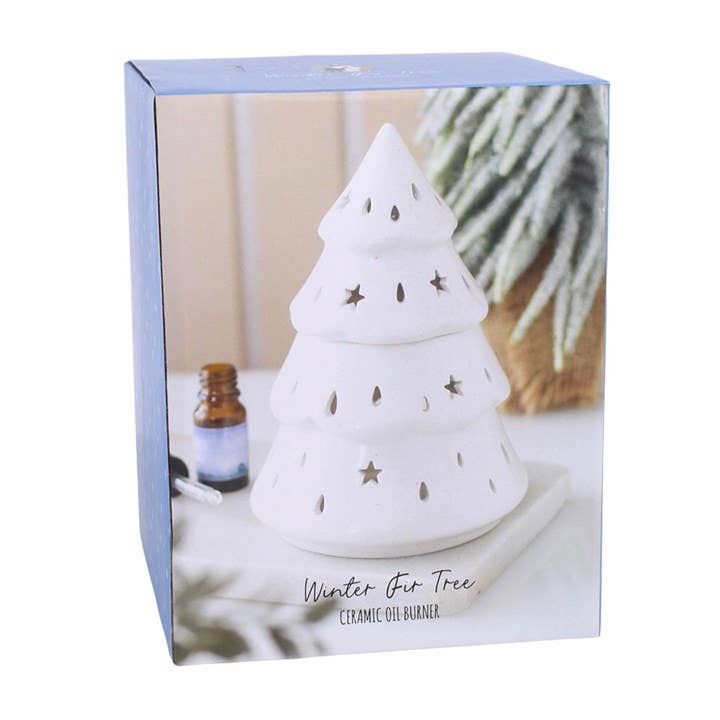 White Winter Fir Tree Christmas Oil Burner