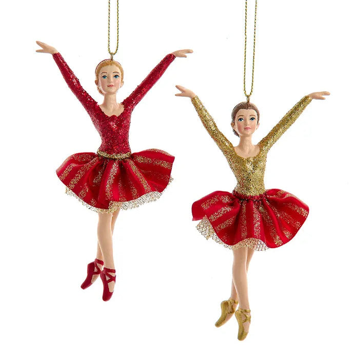 Red & Gold Ballerina Ornament
