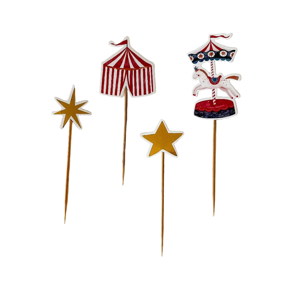 Josi James Carnival Cupcake Toppers - Putti Fine Furnishings