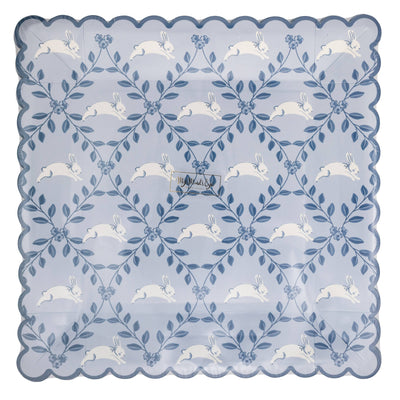 Diamond Bunny Pattern Square Paper Plate